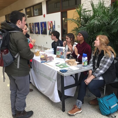 Students tabling at an event in SIS.