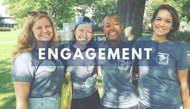 Student Educators with Engagement Text Overlay