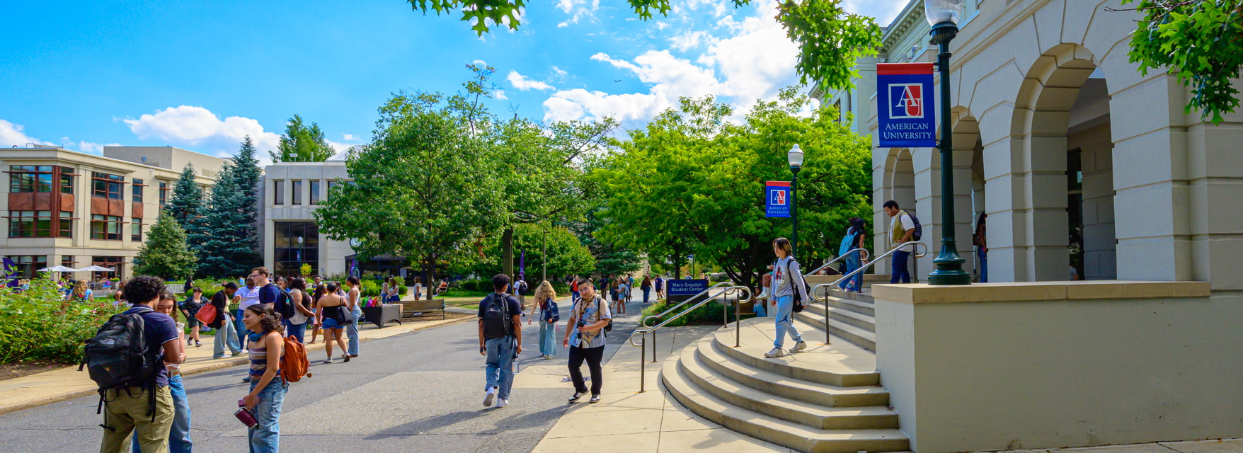 Students on the AU Quad