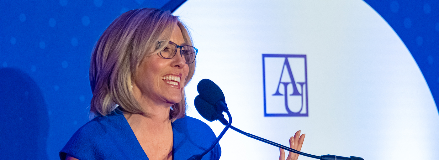 Alison Camerota speaking at AU event