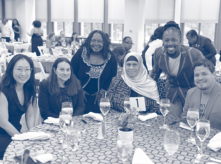 Baker School Faculty at a dinner