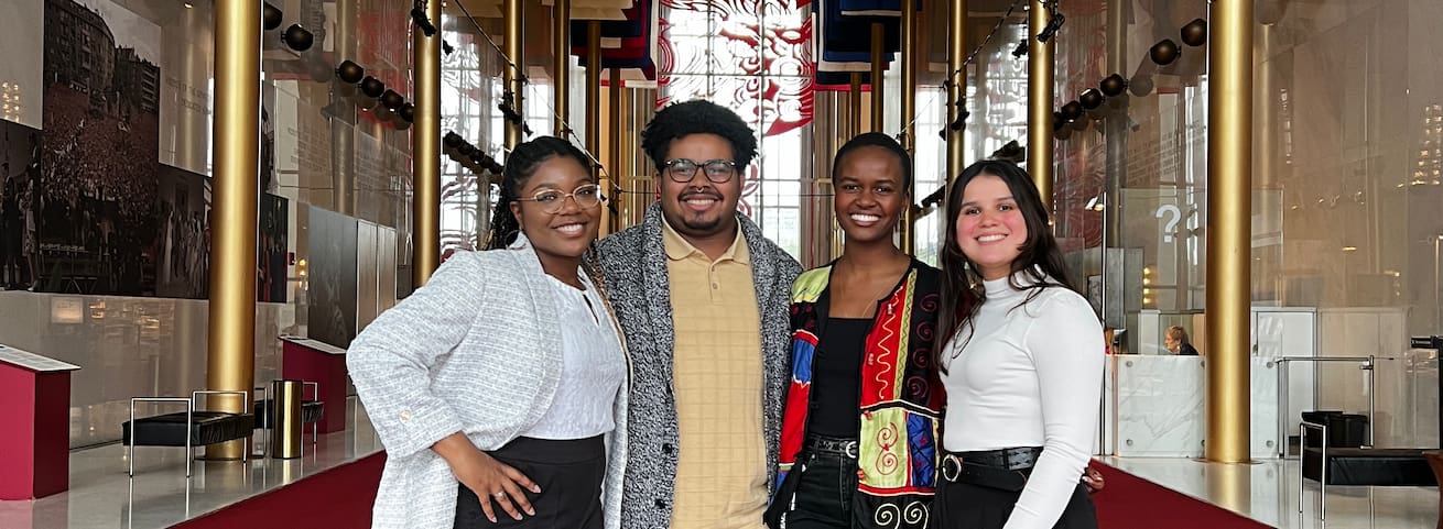 Arts management students at the Kennedy Center.
