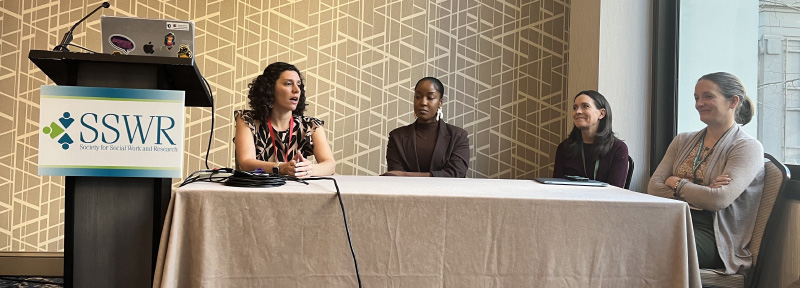 Dr. Liana Petruzzi speaking with the perinatal panel