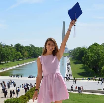 Olivia Dibiasio celebation AU graduation.