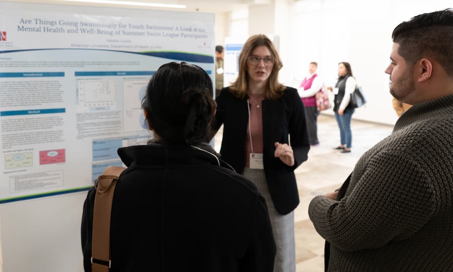 Health student at annual AU Mathias Conference.