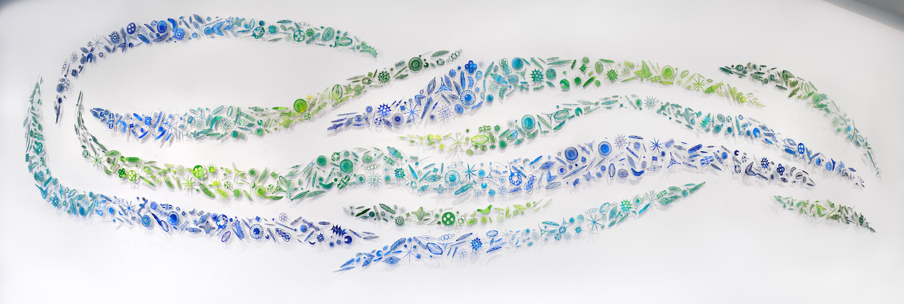 Contemporary print installation