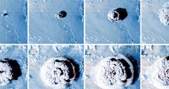 2022 Hunga eruption, photo courtesy of NOAA