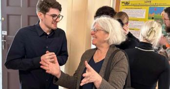 Mary Ellen Curtin and Polish student