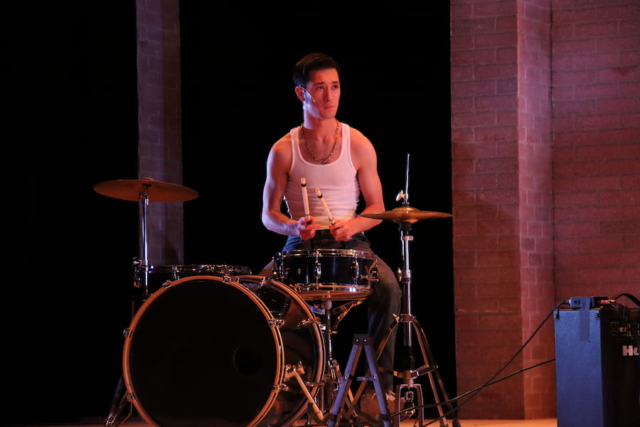 Jared Kirschenbaum playing drums