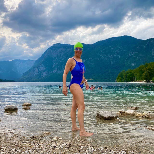 Jody Gan at Lake Bohinj in the Julian Alps of Slovenia