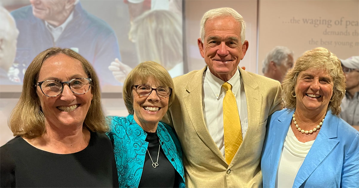 Robert Karch's retirement party (from left to right: Stacey Snelling, Susan Liebenow, Robert Karch, and Karen Karch)