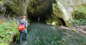 Team of researchers enter cave