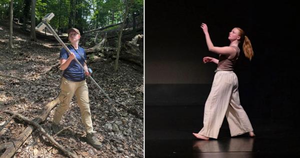 Two sides of Ali Kirschbaum.