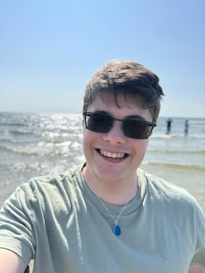 Ronald Taylor at the beach.