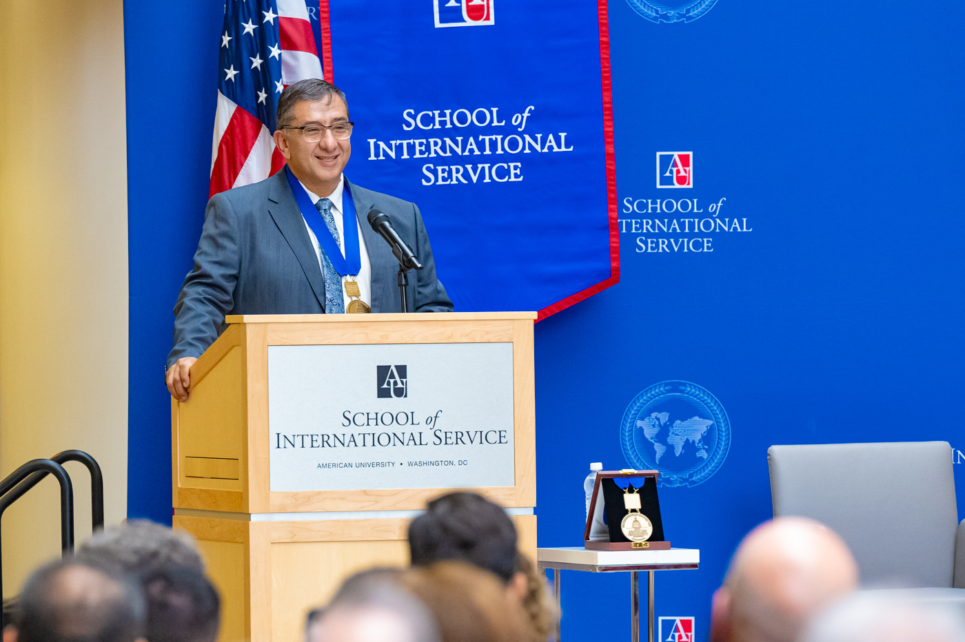Professor Mohammad Abu-Nimer giving his inaugural lecture.