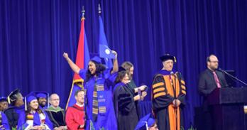 Commencement photo from December 2023.