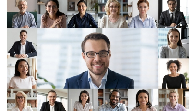 Executive Coaching students in an online Zoom class