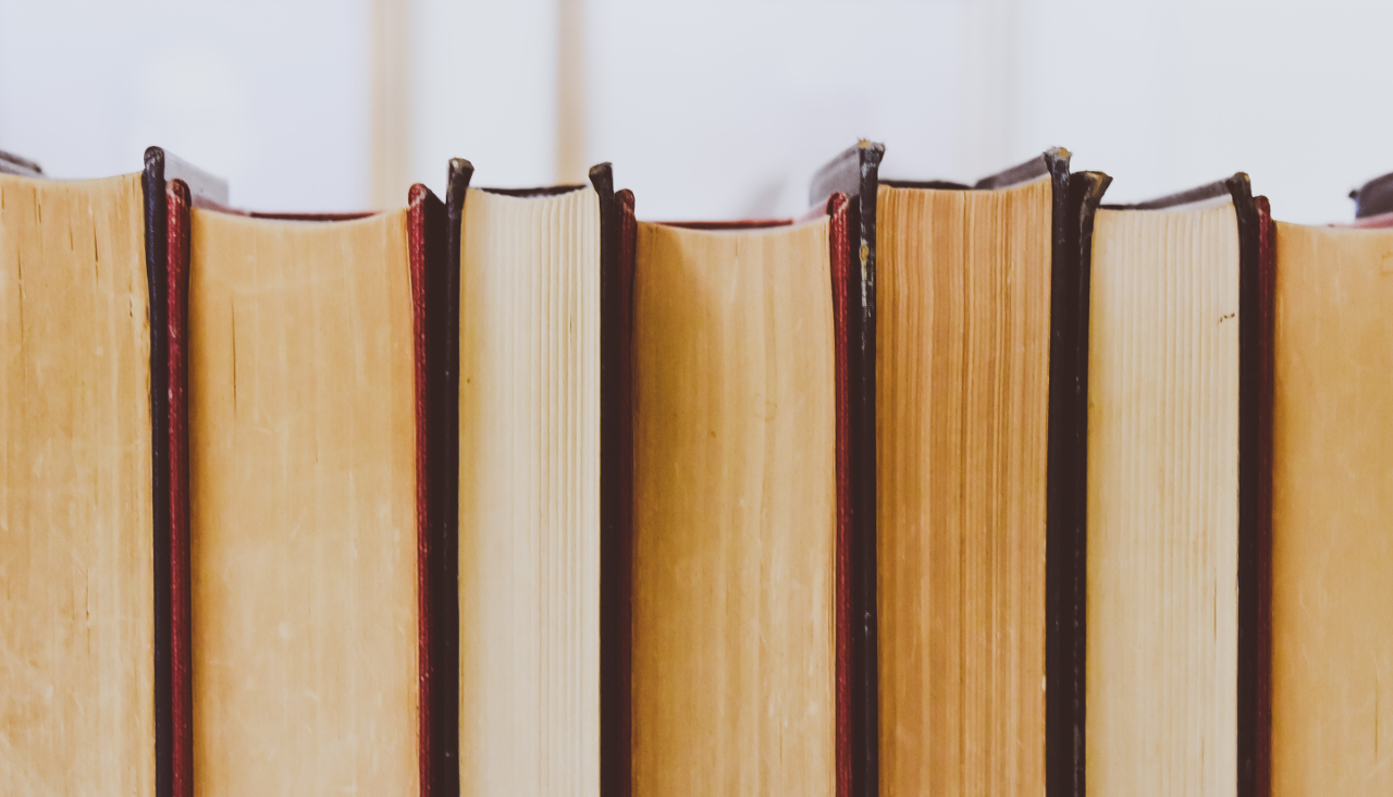 Row of generic books