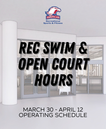 Bender schedule for pool and courts 3.30-4.12