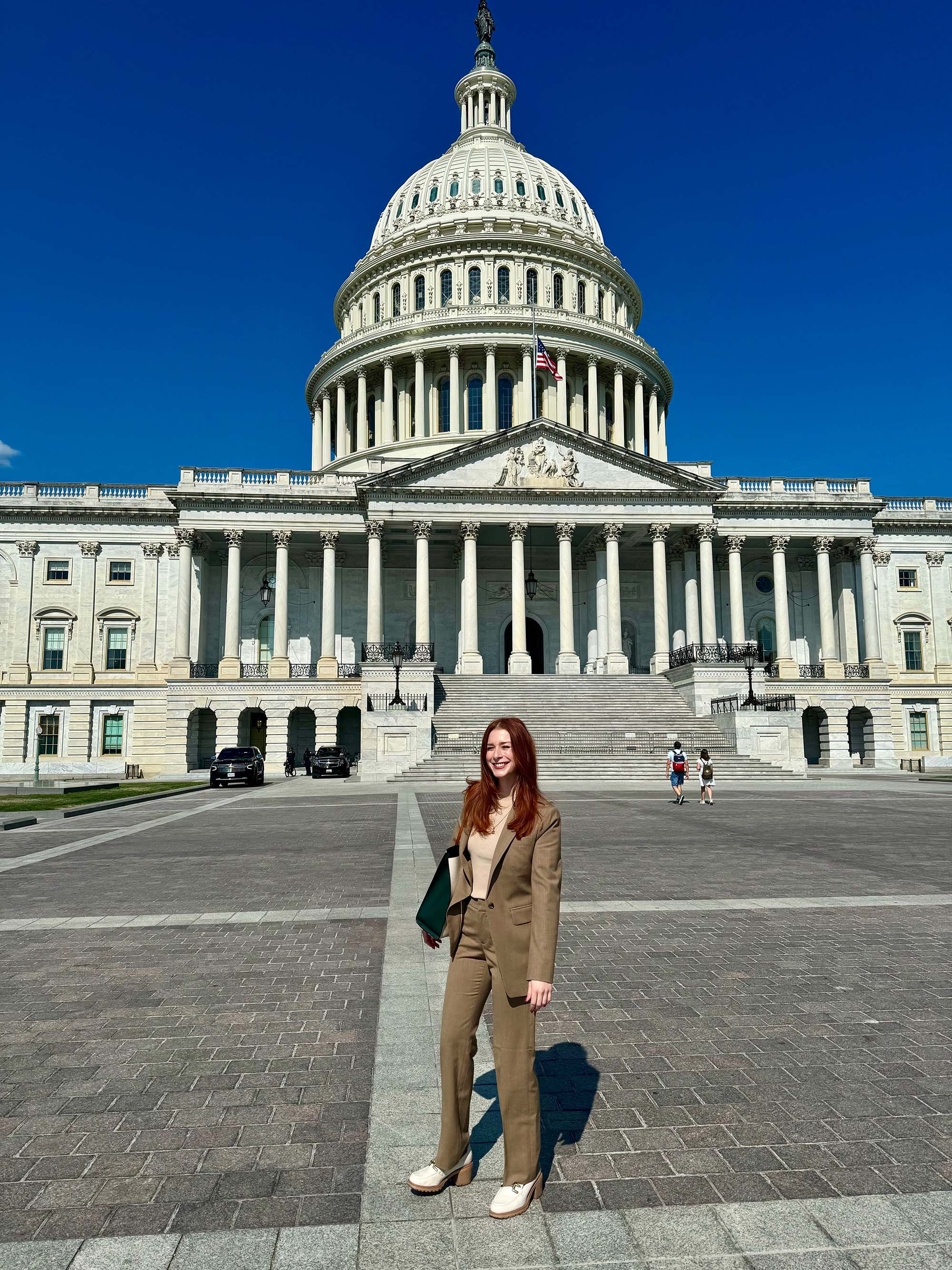 Sarah Milgrim outside the US Capitol.