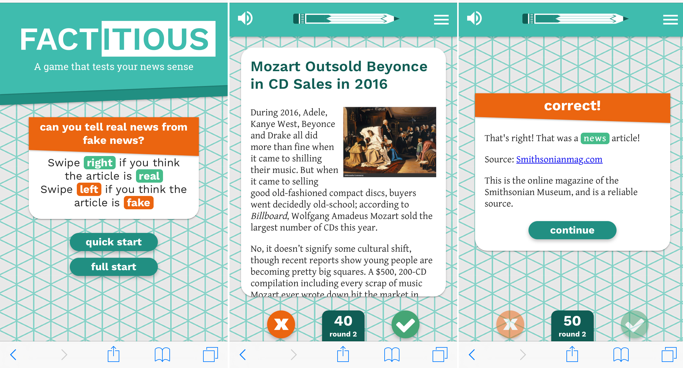 Factitious screen shot Factitious screen shot