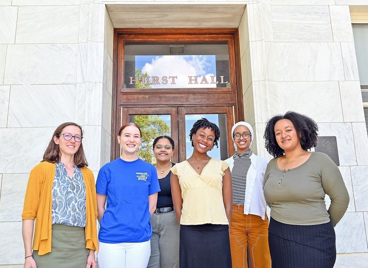 Assistant Professor Dr. Emily Grossnickle Peterson, Sophia Stull, doctoral candidate Jazelle, undergrad researcher Krissy Kanu, undergrad researcher Dalia, and post-bachelor researcher Elshadai.