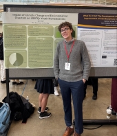 Sam Noll presenting at the National Undergraduate Research Conference