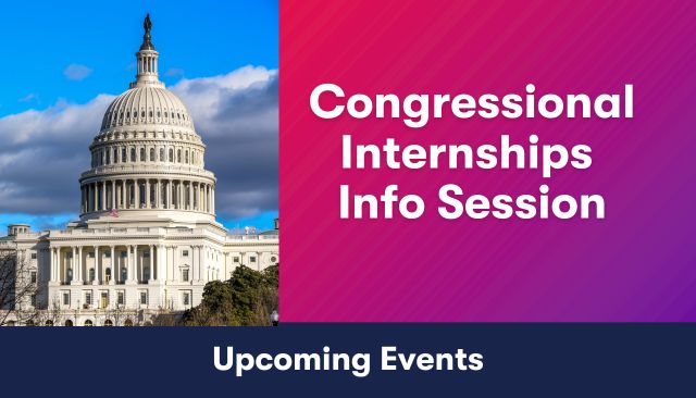 Capitol Building next to Congressional Internship Info title
