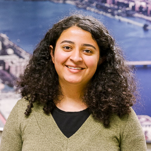 Washington Semester Program student ambassador Bita Kavoosi at her internship site in Washington DC