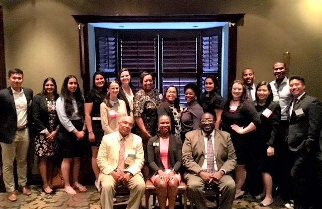 gathering of incoming students with wcl faculty, alumni and staff