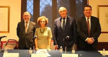 Co-directors Claudia Martin, Diego Rodriguez-Pinzon with Professor Claudio Grossman and Juan Jose Ruda Santolaria