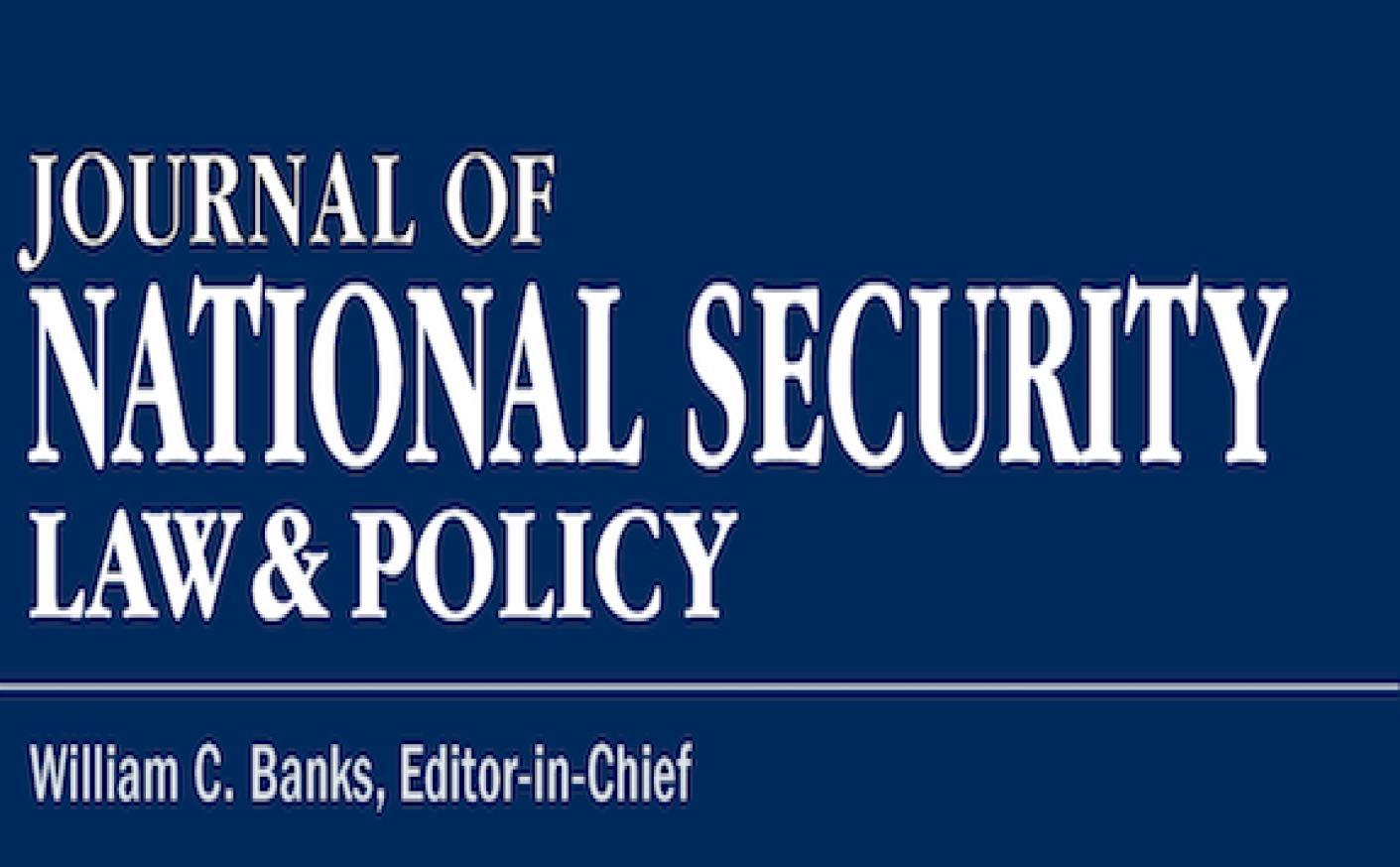 Journal of national security law & policy logo Journal of national security law & policy logo