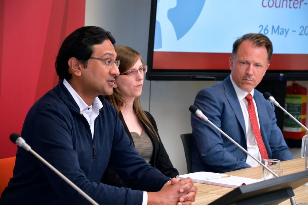 Eric Iverson (WCL Alum JD’06), Anand Shah (WCL Alum JD’09), and Emma Brandon (WCL Alum JD’17)