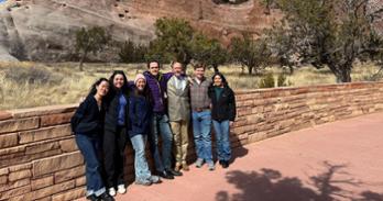Liz Moriyama (left) and other students on the Alternative Spring Break 25 trip