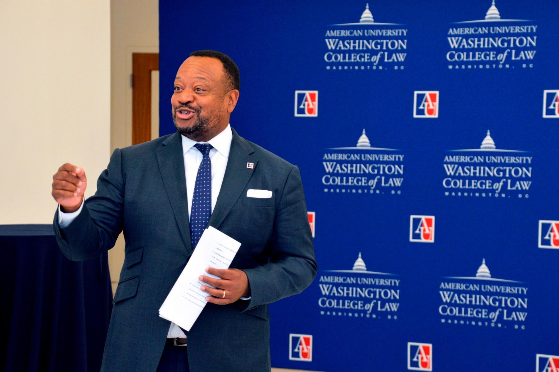 Dean Fairfax speaking during National Hispanic Heritage Month reception Dean Fairfax speaking during National Hispanic Heritage Month reception
